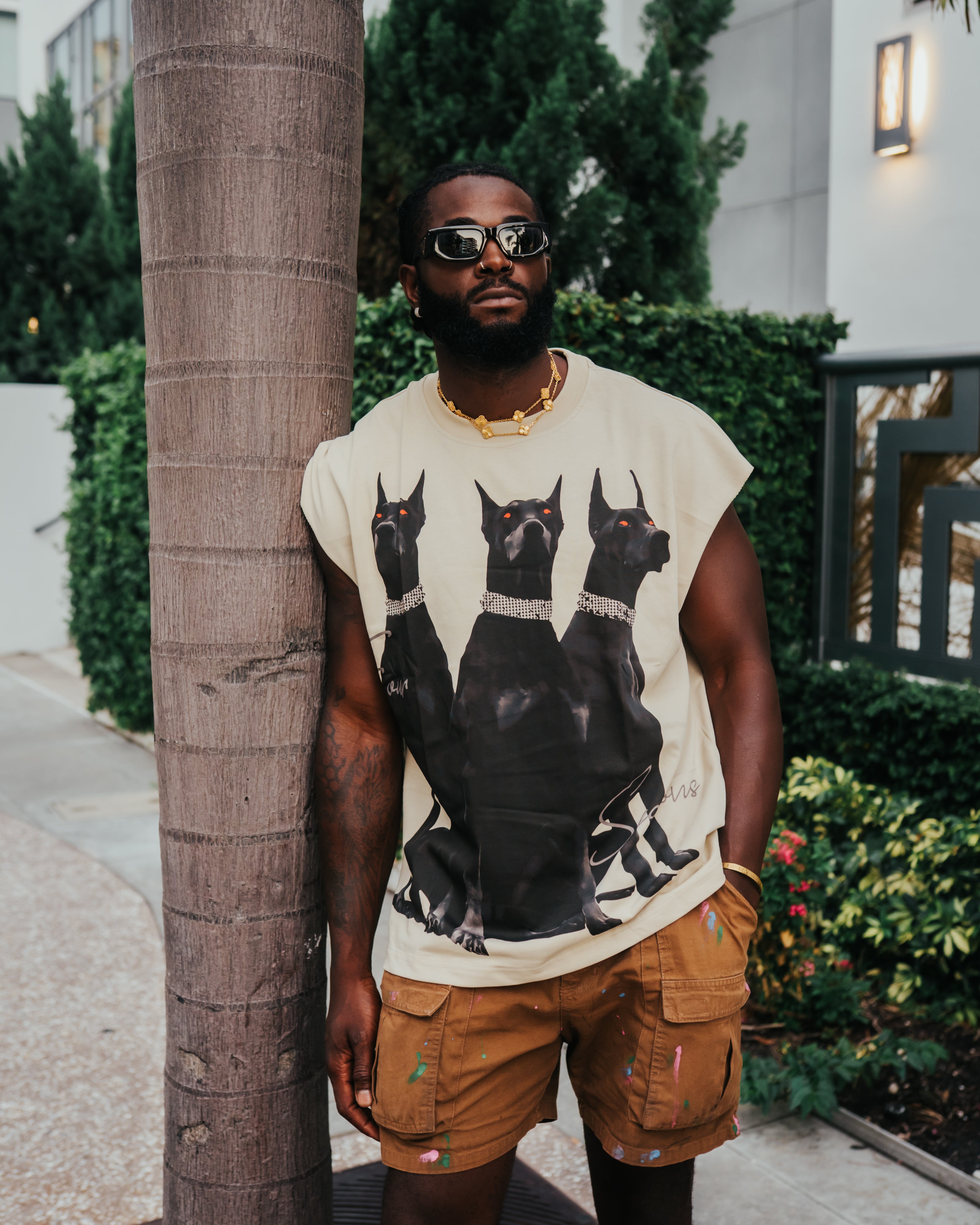 Guardian cropped muscle tee