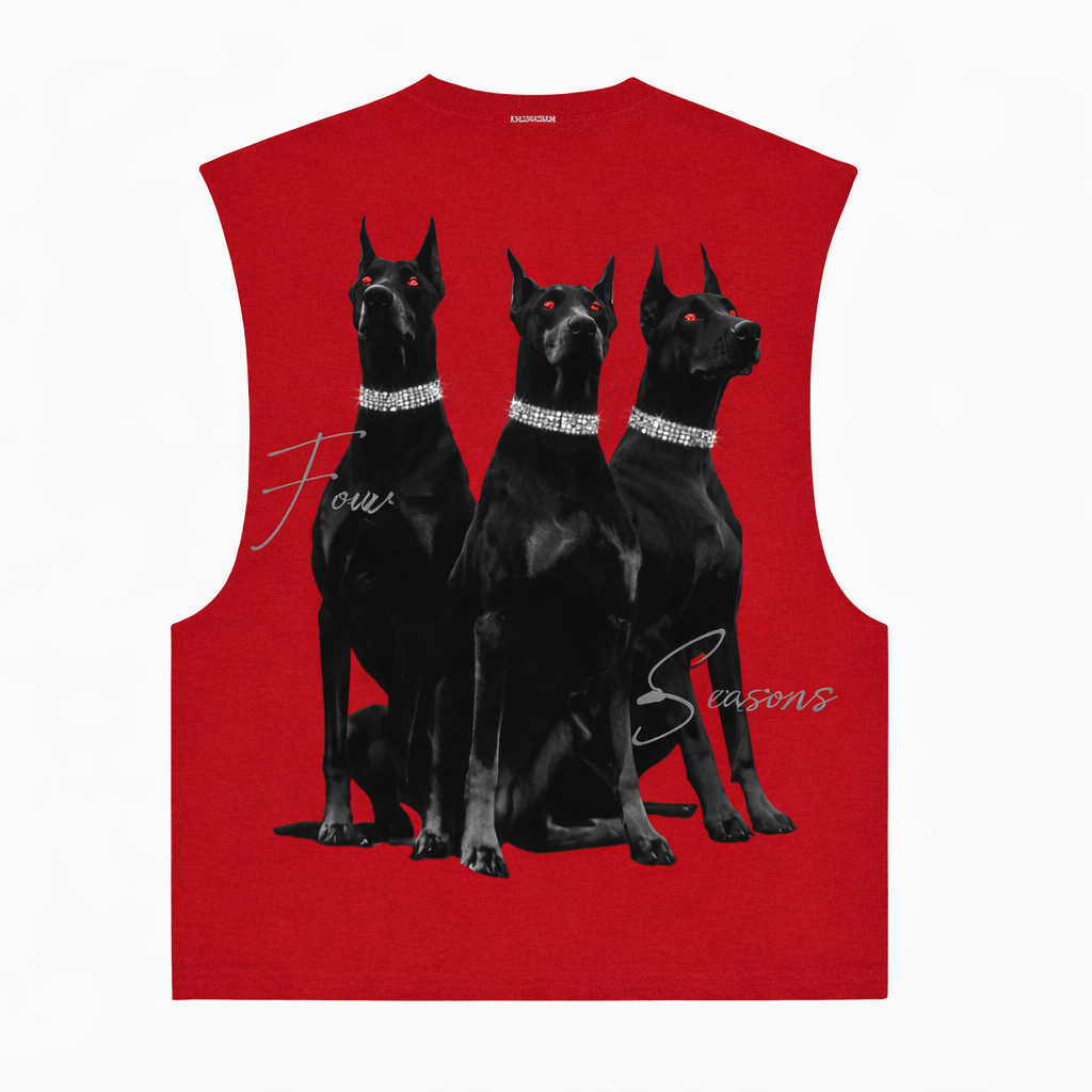 Guardian rhinestone cropped muscle tee